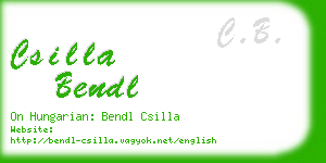 csilla bendl business card